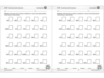 200 Timed Math Tests Workbook - US 2931