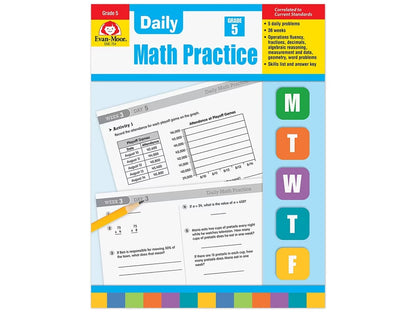 Daily Math Practice Workbook - Gr. 5 - US 4075