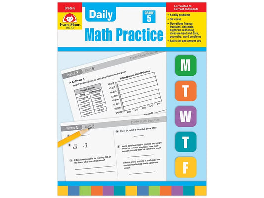 Daily Math Practice Workbook - Gr. 5 - US 4075
