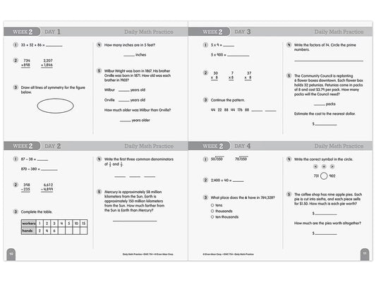 Daily Math Practice Workbook - Gr. 5 - US 4075
