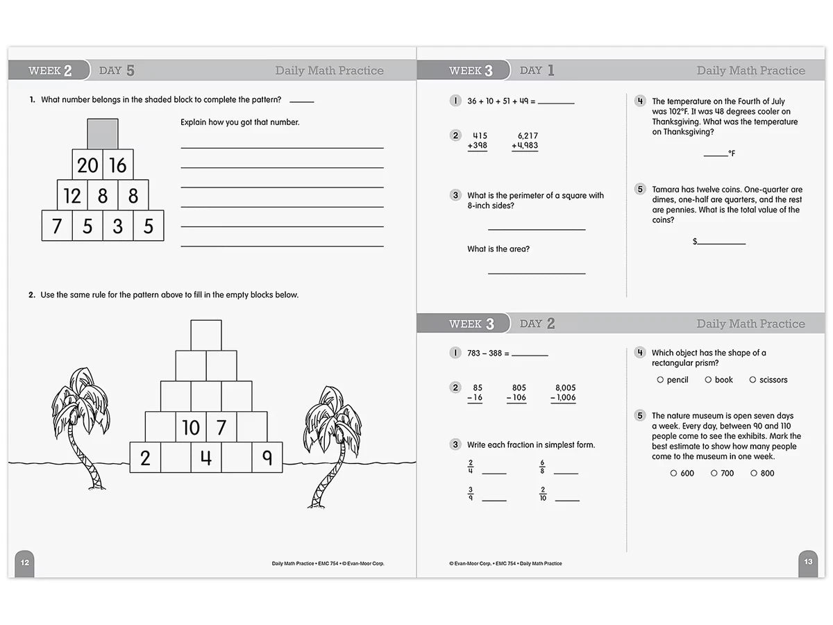 Daily Math Practice Workbook - Gr. 5 - US 4075