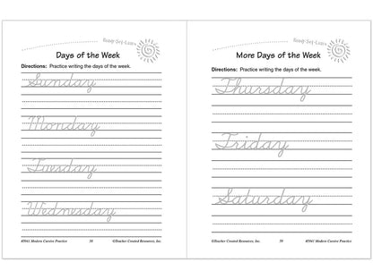 Modern Cursive Writing Practice Workbook - US 5001