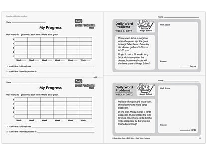 Daily Word Problems Workbook - Gr. 4 - US 2984