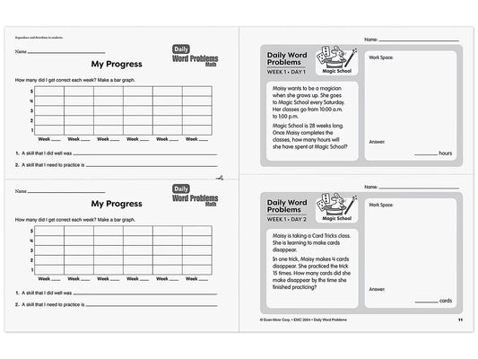 Daily Word Problems Workbook - Gr. 4 - US 2984