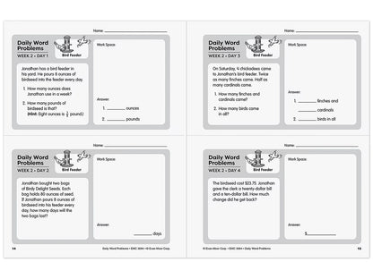 Daily Word Problems Workbook - Gr. 4 - US 2984