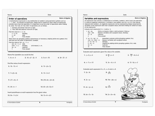 Pre-Algebra Skills for Success Workbook - US 8546
