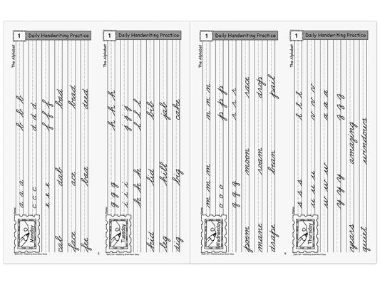 Traditional Cursive Daily Handwriting Practice Workbook - US 8163