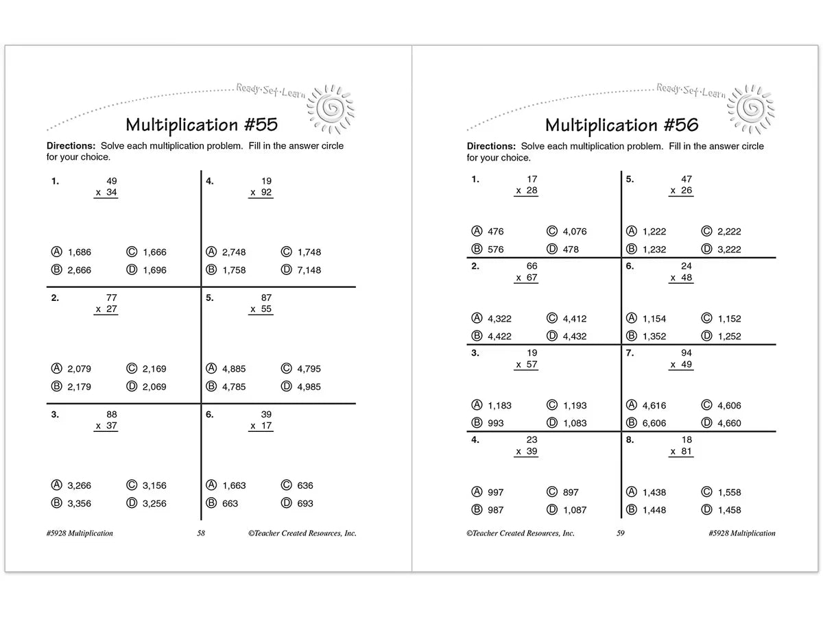 Master Multiplication Workbook - US 2114