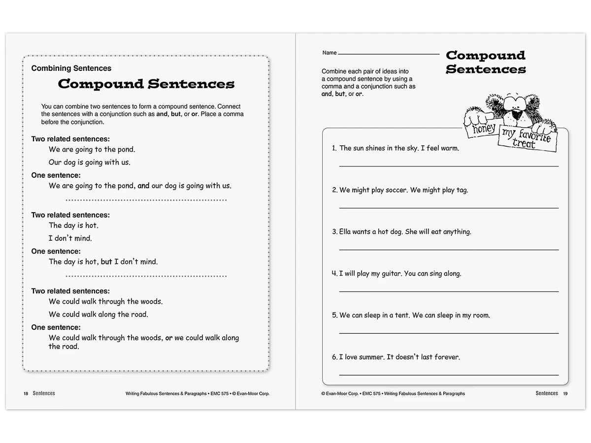 Writing Fabulous Sentences & Paragraphs Workbook - US 7358