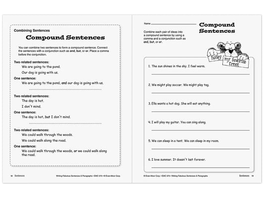 Writing Fabulous Sentences & Paragraphs Workbook - US 7358