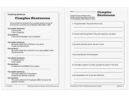 Writing Fabulous Sentences & Paragraphs Workbook - US 7358