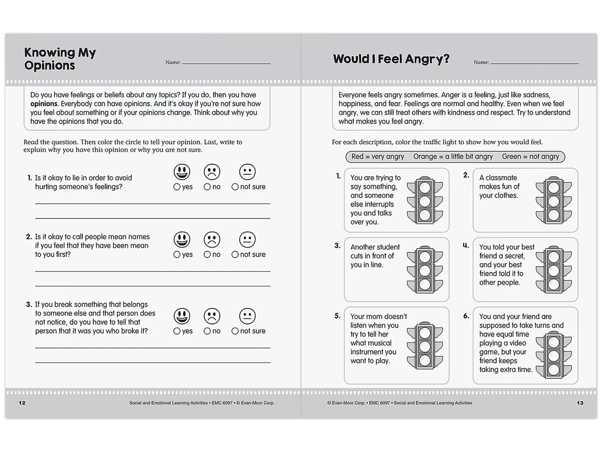 Social and Emotional Learning Activity Workbook - Gr. 3-4 - US 8074