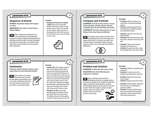 Informational Text 100 Task Cards Workbook - US 9702