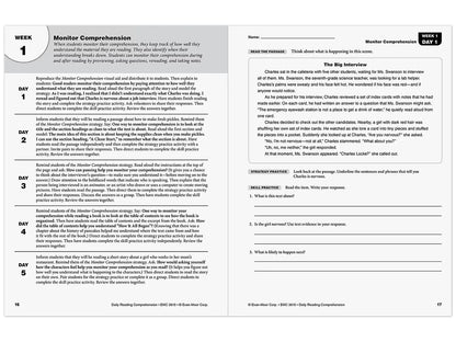 Daily Reading Comprehension Activities Workbook - Gr. 5 - US 9683