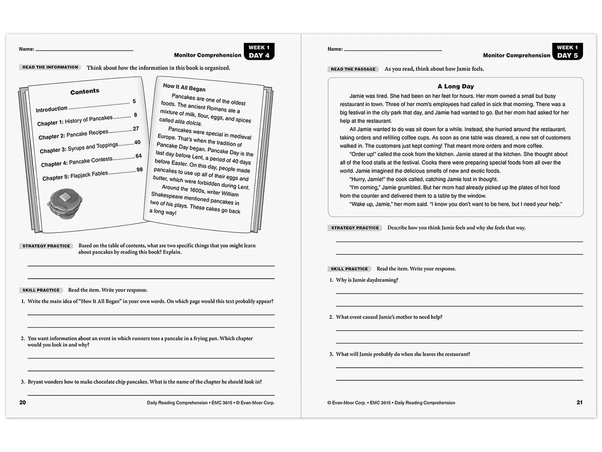 Daily Reading Comprehension Activities Workbook - Gr. 5 - US 9683