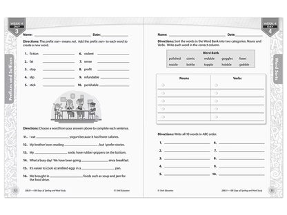 180 Days of Spelling Workbook - Gr. 3 - US 3610