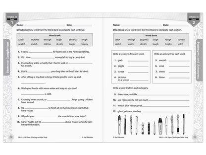 180 Days of Spelling Workbook - Gr. 3 - US 3610
