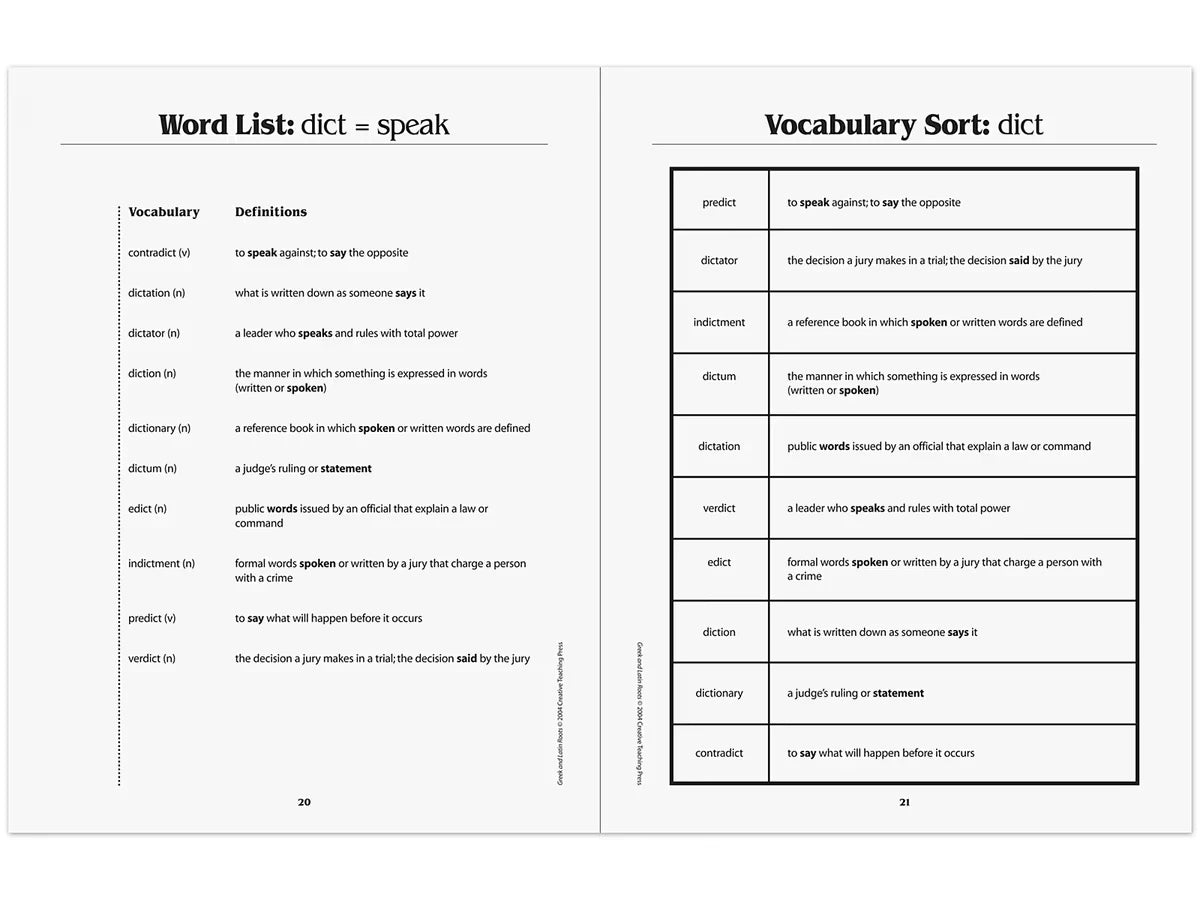 Greek & Latin Roots Workbook - US 2569