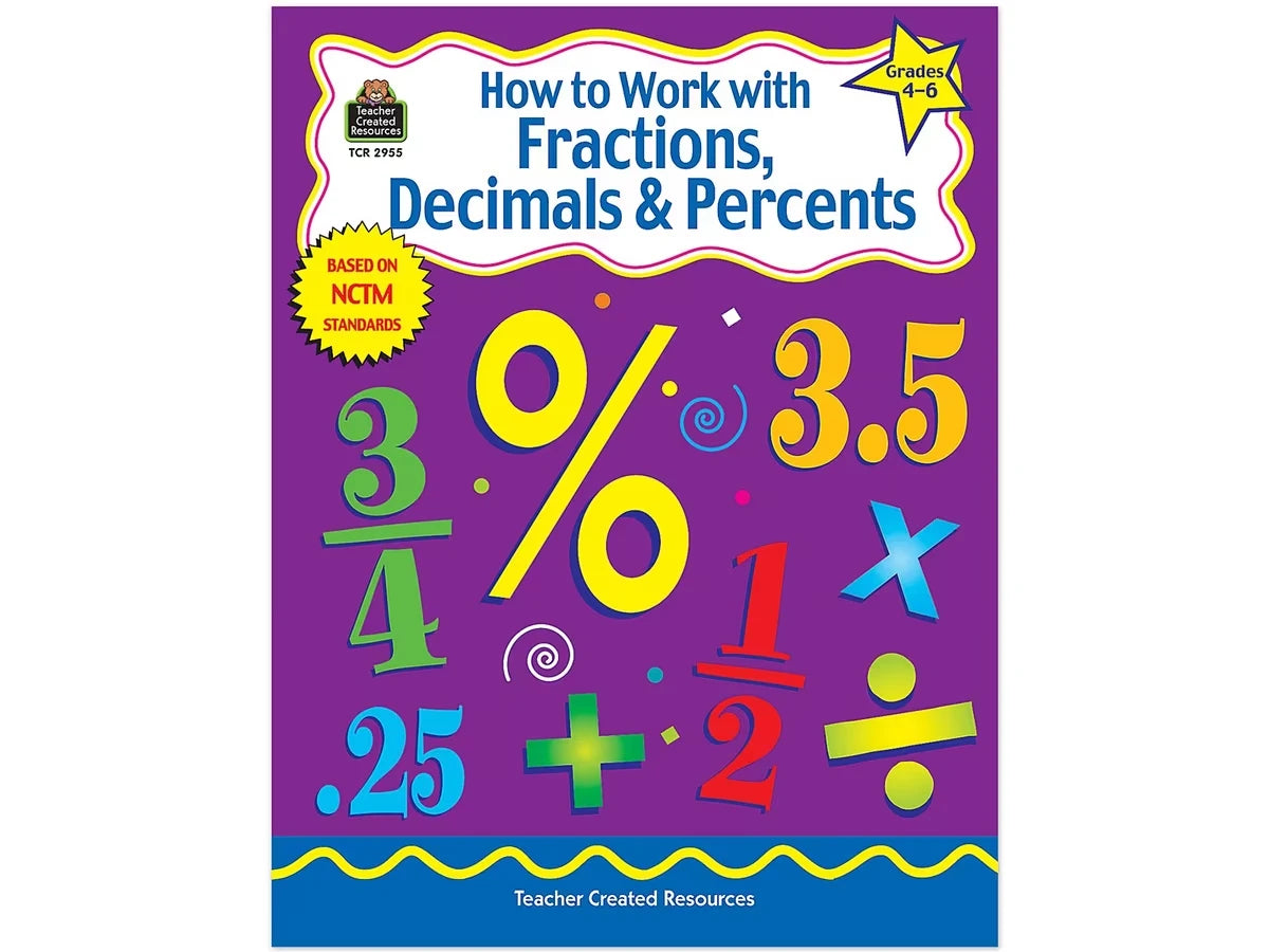 How to Work with Fractions, Decimals & Percents Workbook - US 4893