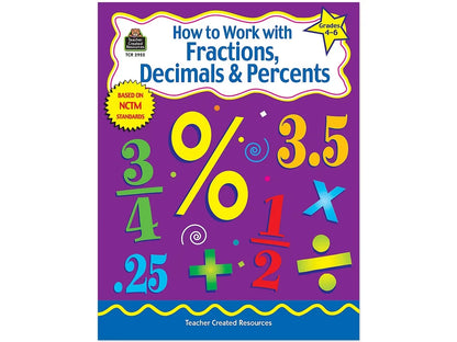 How to Work with Fractions, Decimals & Percents Workbook - US 4893