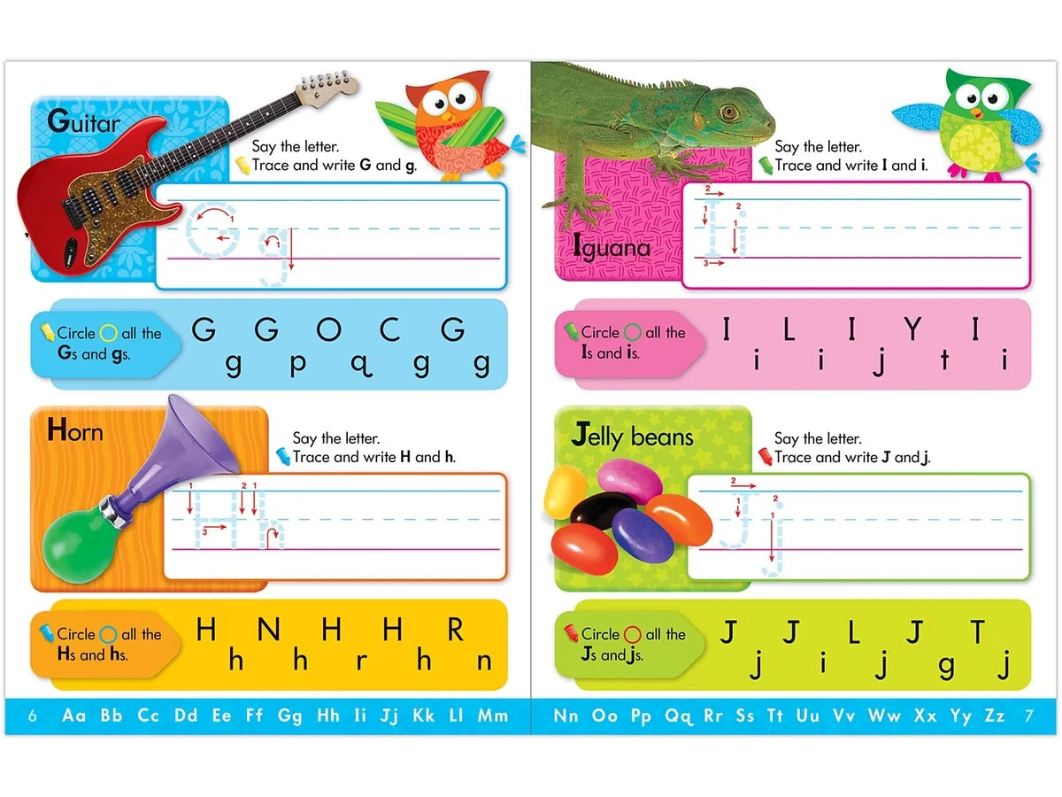 Owl-Stars!® Alphabet Write & Wipe Workbook - US 4119