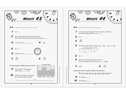 Math Minutes Workbook - Gr. 3 - US 9032
