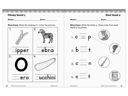 Phonics for Pre-Kindergarten Workbook - US 5449