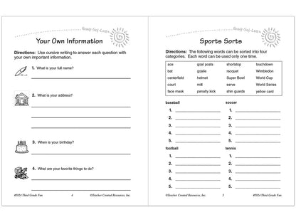Third-Grade Fun Workbook - US 9500