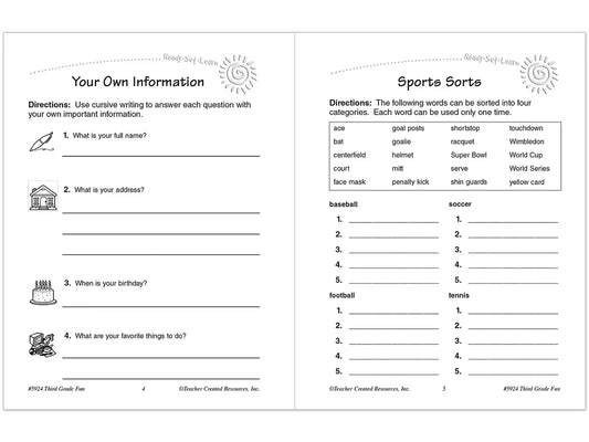 Third-Grade Fun Workbook - US 9500