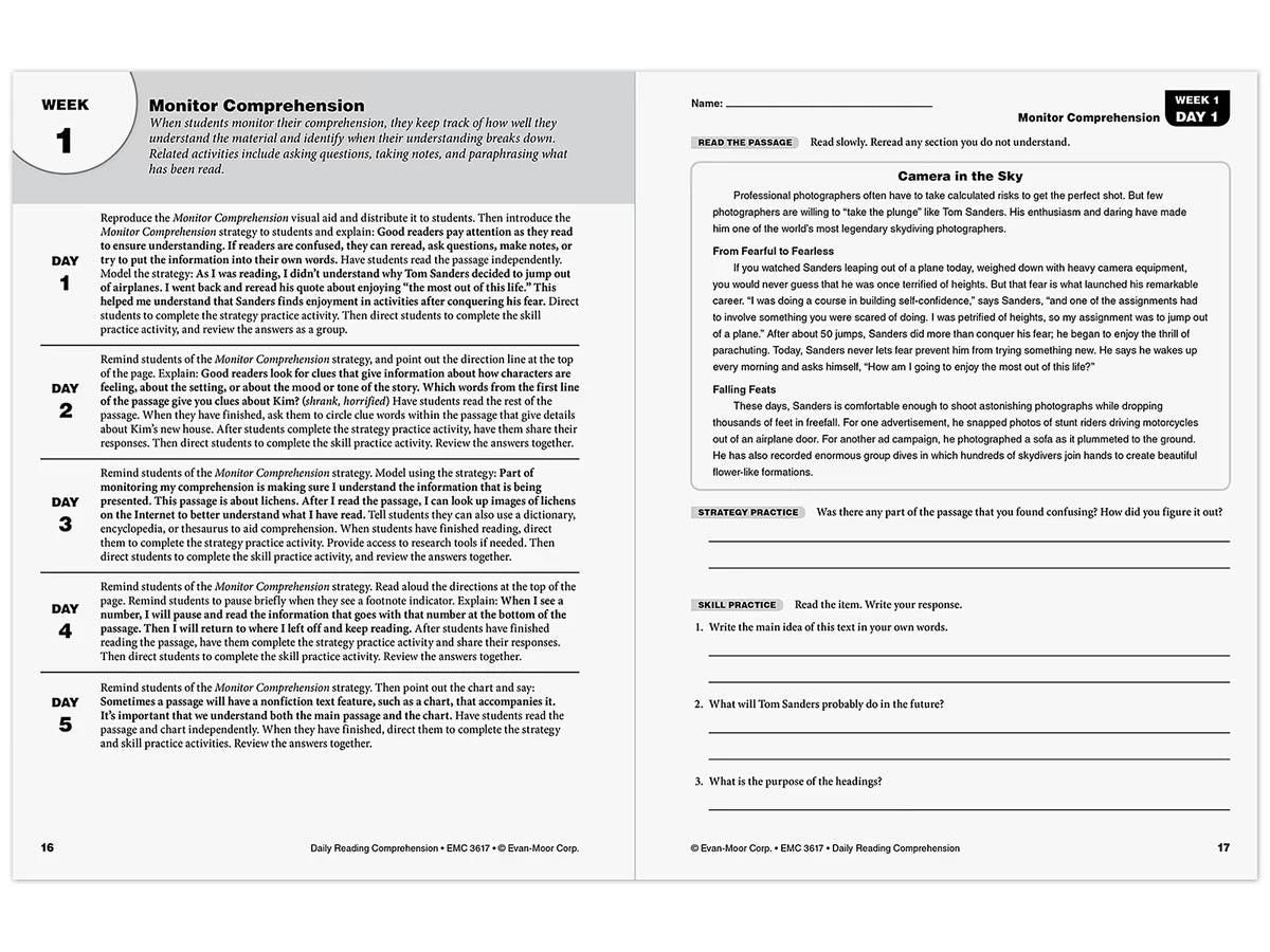 Daily Reading Comprehension Activities Workbook - Gr. 7 - US 9779