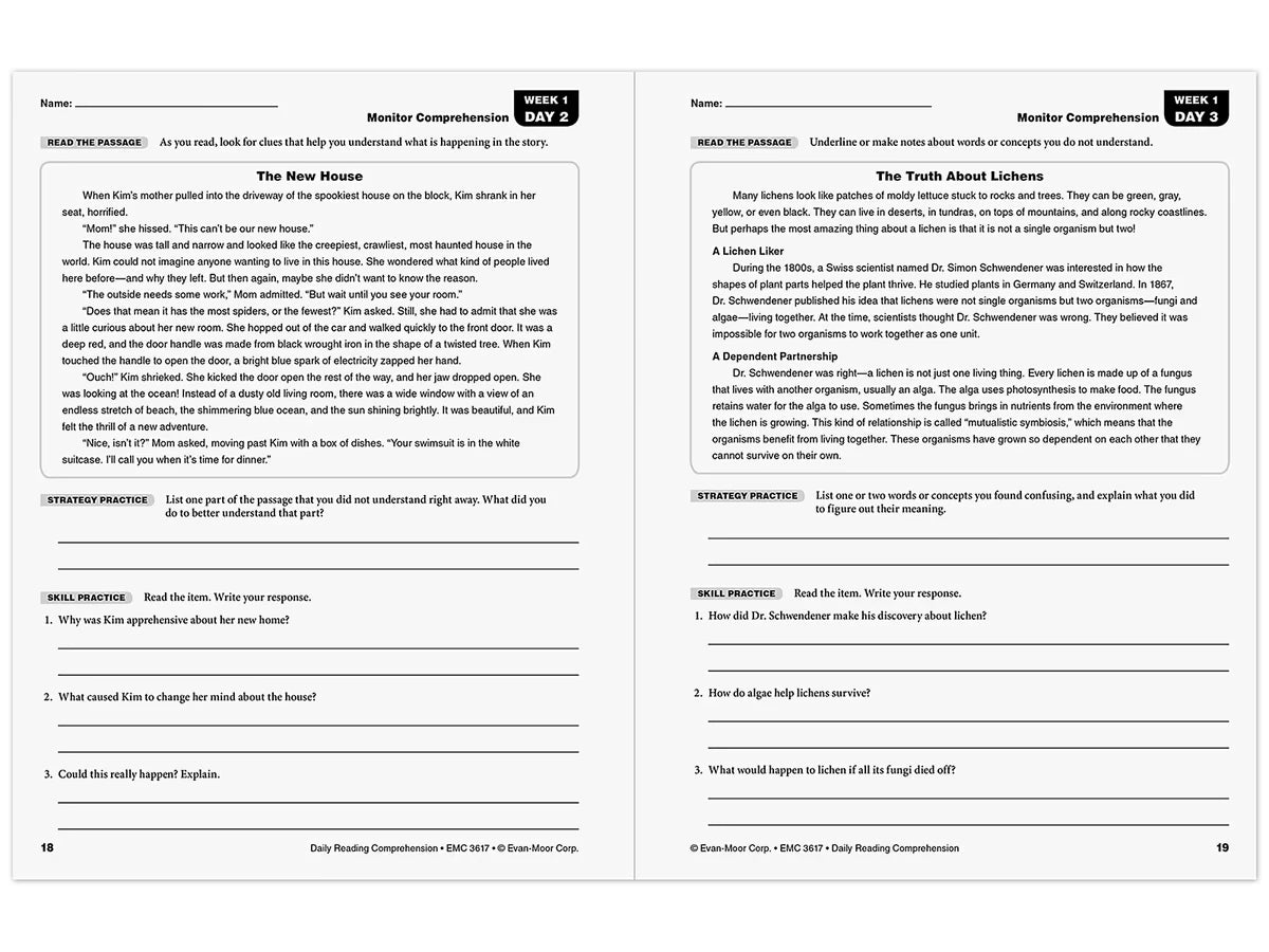 Daily Reading Comprehension Activities Workbook - Gr. 7 - US 9779