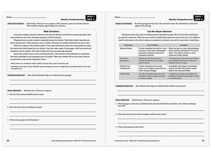Daily Reading Comprehension Activities Workbook - Gr. 7 - US 9779