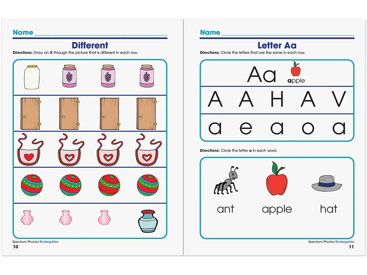 Spectrum® Phonics Workbook - Kindergarten - US 3253