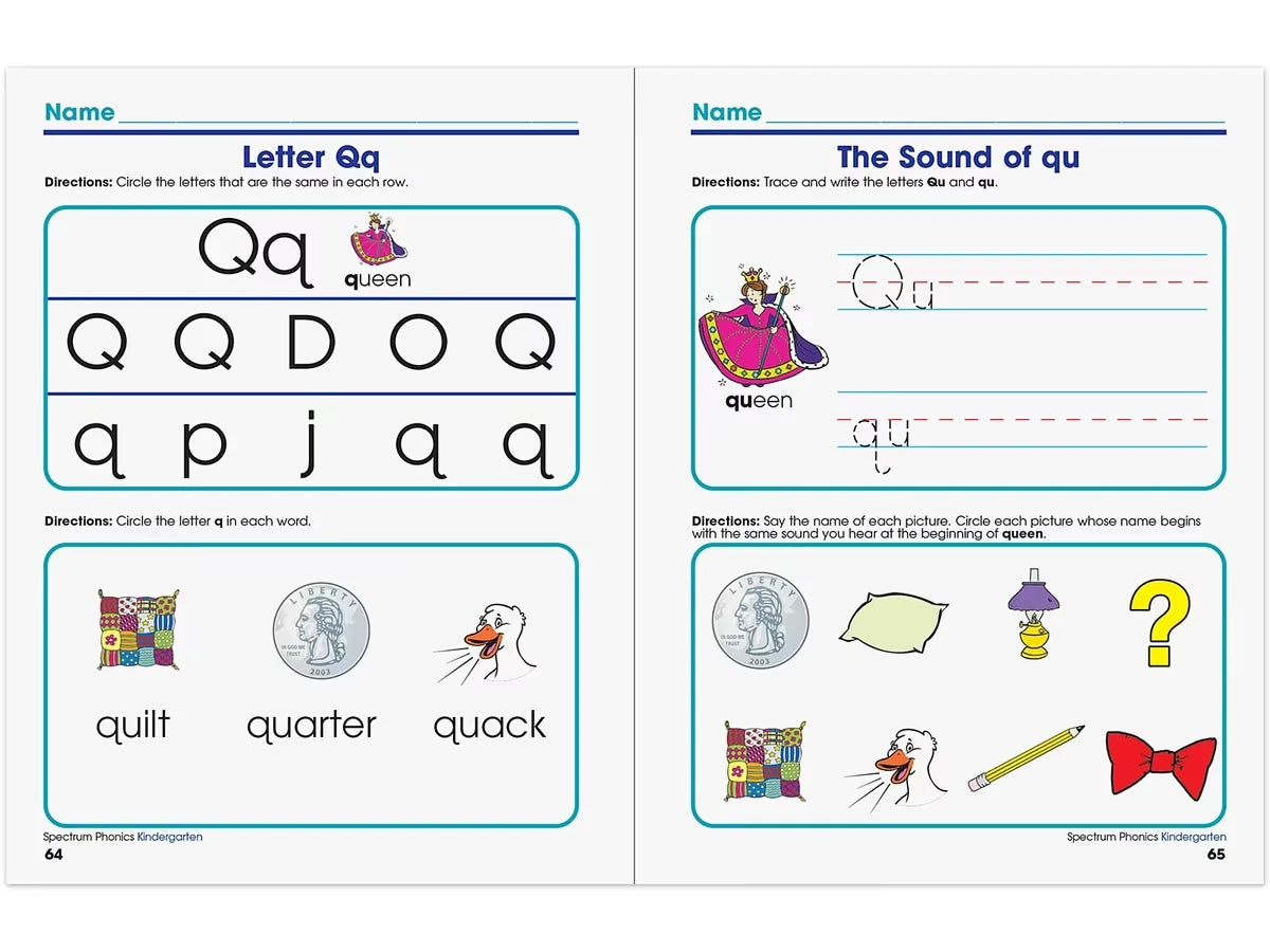 Spectrum® Phonics Workbook - Kindergarten - US 3253