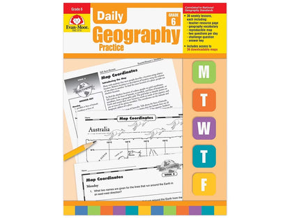 Daily Geography Practice Workbook - Gr. 6 - US 2517