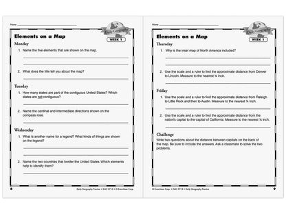 Daily Geography Practice Workbook - Gr. 6 - US 2517