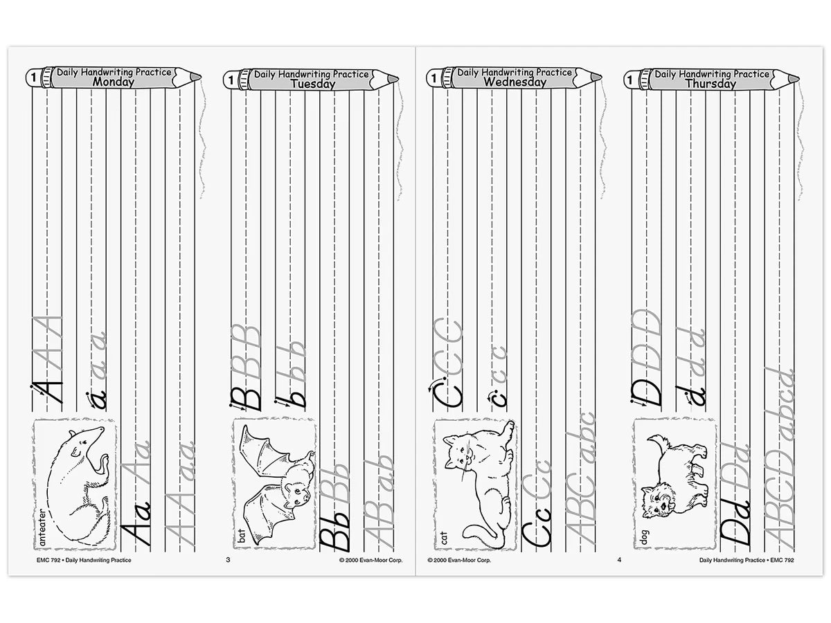 Modern Manuscript Daily Handwriting Practice Workbook - US 5528