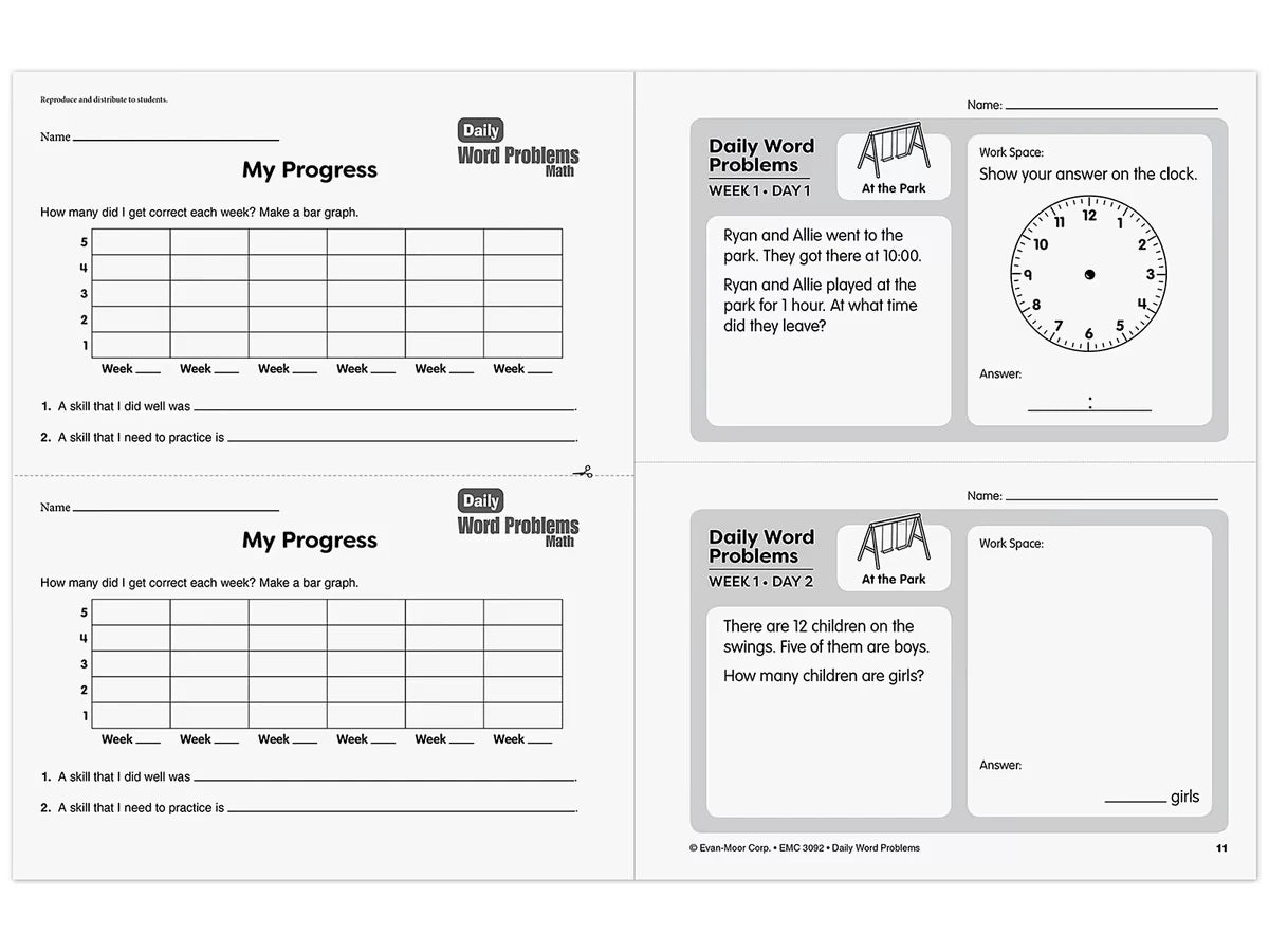 Daily Word Problems Workbook - Gr. 2 - US 6623