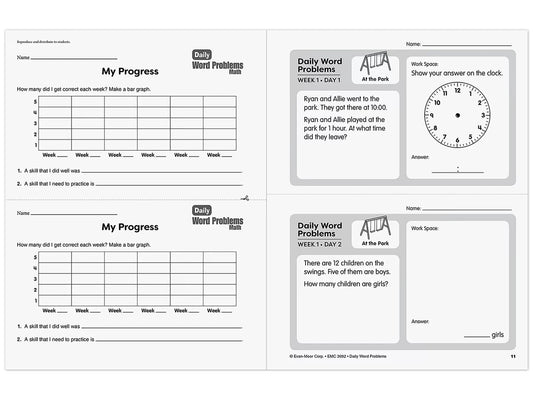 Daily Word Problems Workbook - Gr. 2 - US 6623