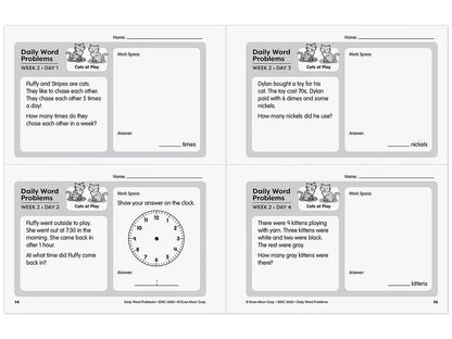 Daily Word Problems Workbook - Gr. 2 - US 6623