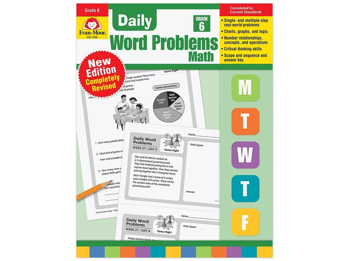 Daily Word Problems Workbook - Gr. 6 - US 3142
