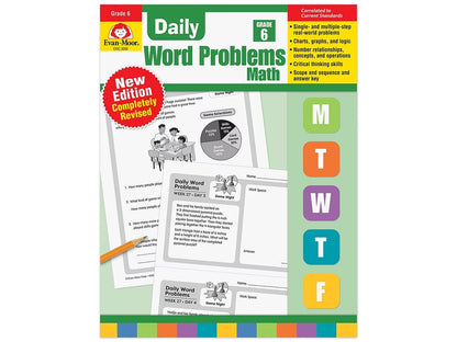 Daily Word Problems Workbook - Gr. 6 - US 3142