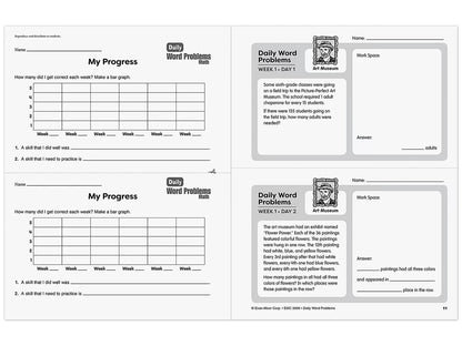 Daily Word Problems Workbook - Gr. 6 - US 3142