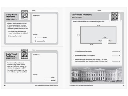 Daily Word Problems Workbook - Gr. 6 - US 3142