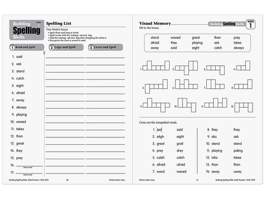 Building Spelling Skills Workbook - Gr. 3 - US 2342