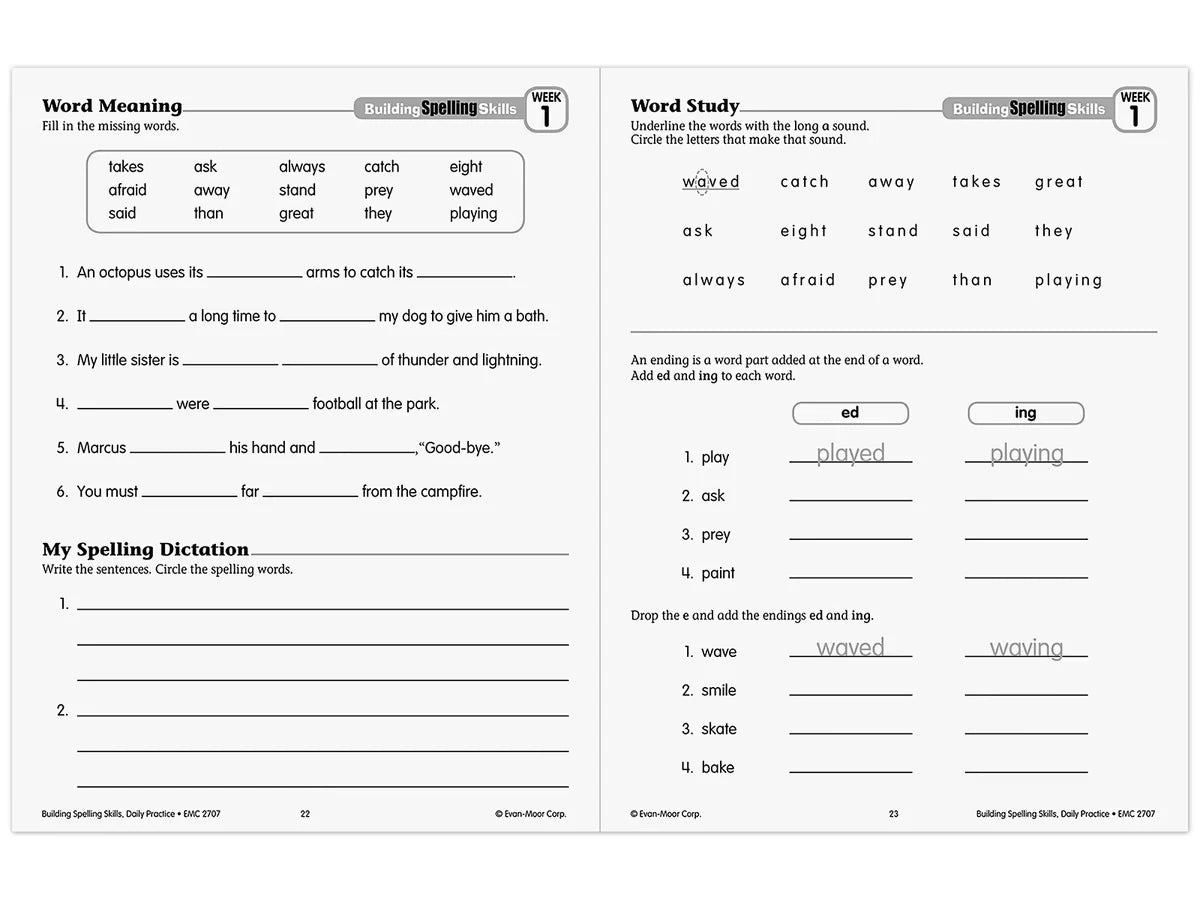 Building Spelling Skills Workbook - Gr. 3 - US 2342