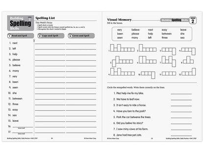 Building Spelling Skills Workbook - Gr. 3 - US 2342