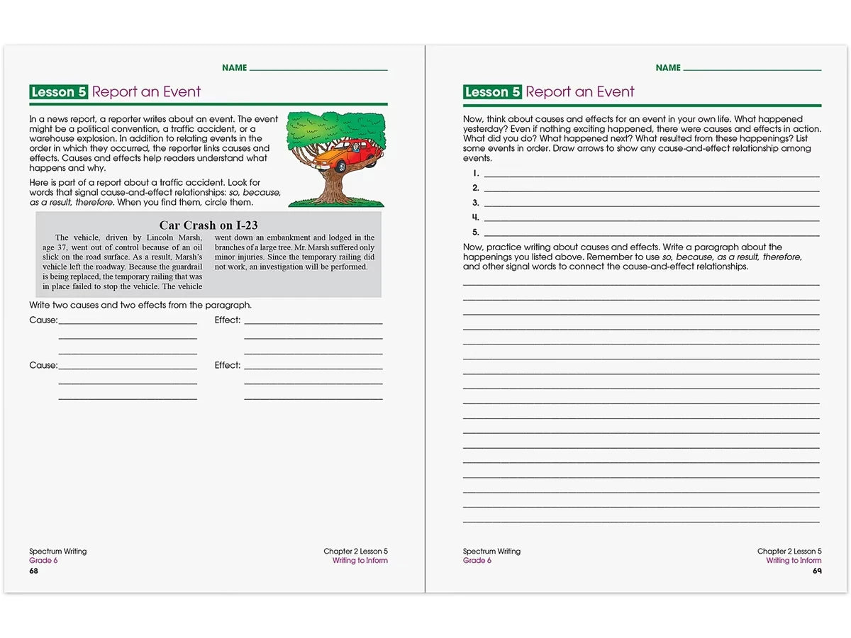 Spectrum® Writing Workbook - Gr. 6 - US 4716