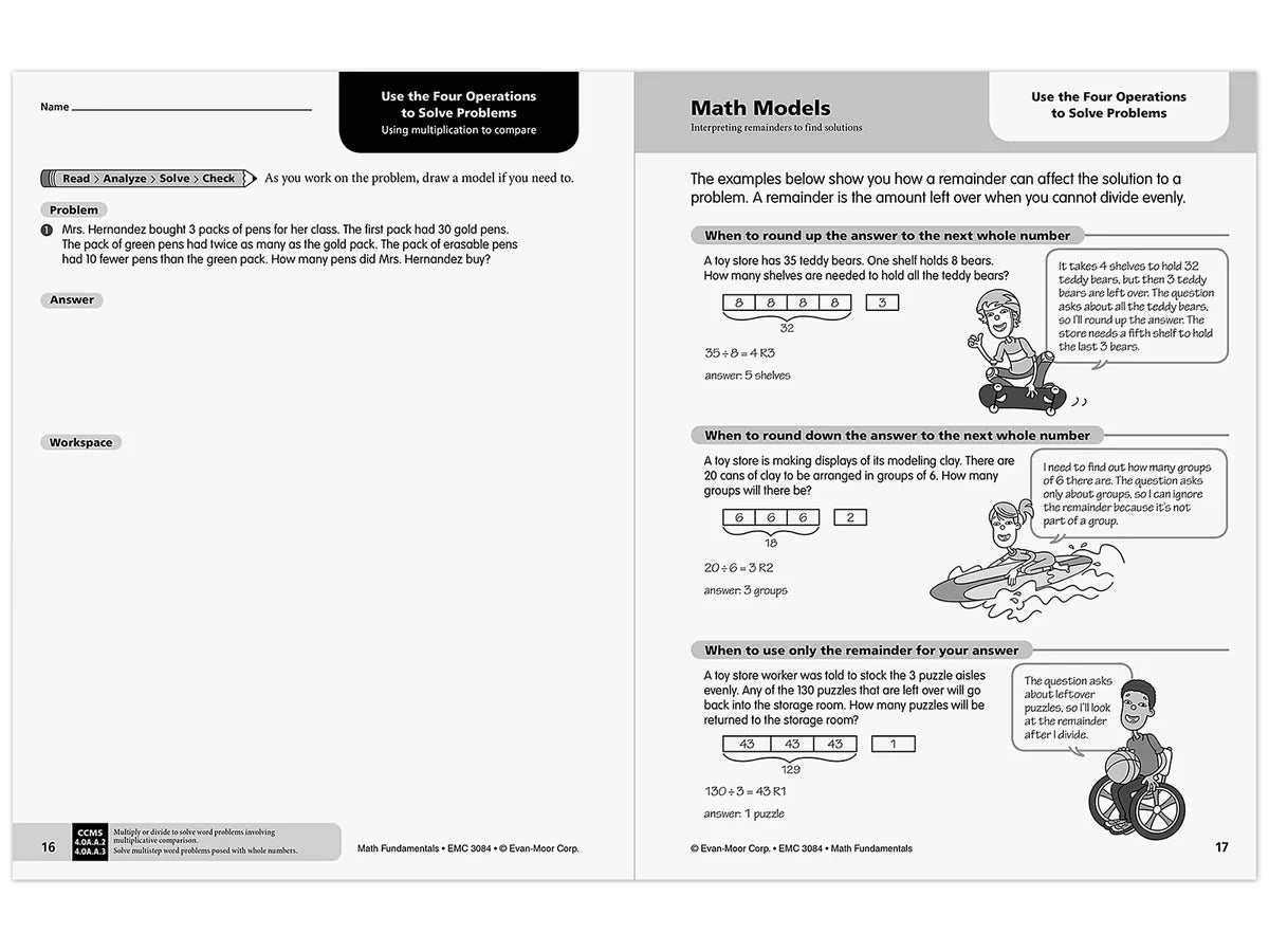 Math Fundamentals Workbook - Gr. 4 - US 3331
