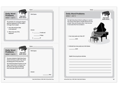 Daily Word Problems Workbook - Gr. 5 - US 7204